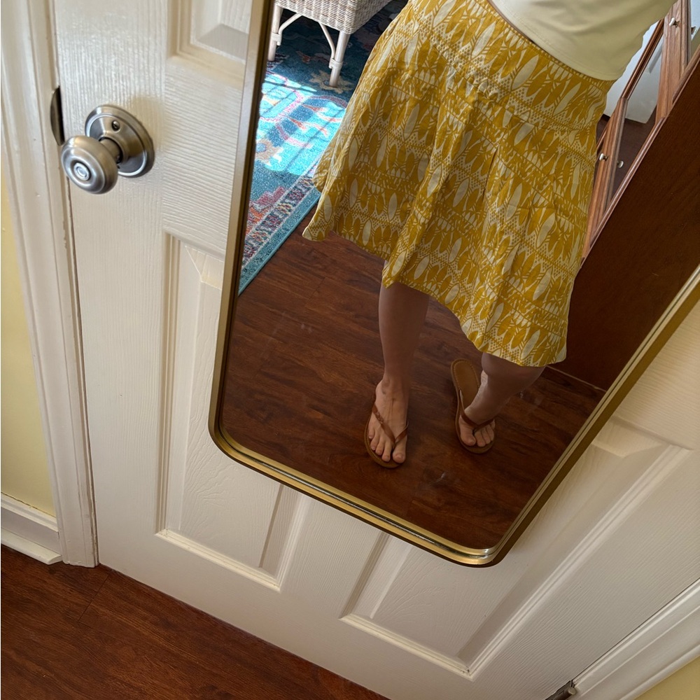 Y2K vintage casual mustard short skirt